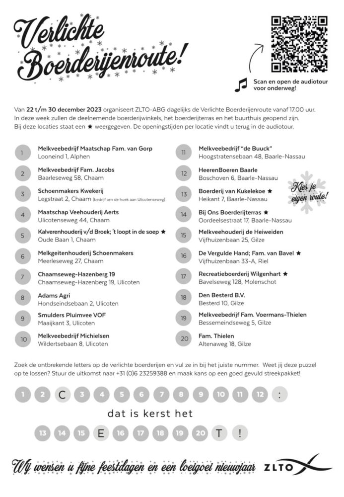 Verlichte boerderijenroute Visit Baarle